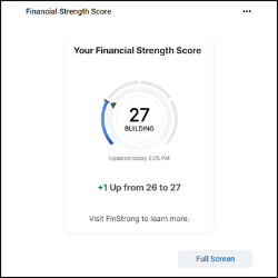 Money360 Financial Strength Score Mini Card Example